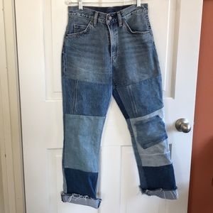 Levi women’s patchwork jeans high rise